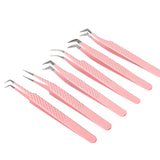 Pink Tweezer Kit 6Pcs